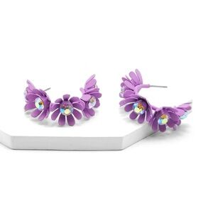 Pretty in Petals - Purple Earrings